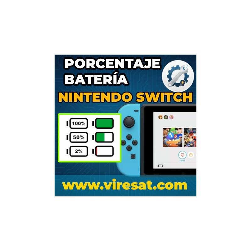 Reparación porcentaje batería oscila nintendo switch