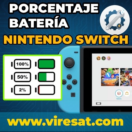 Reparación porcentaje batería oscila nintendo switch