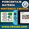 Reparación porcentaje batería oscila nintendo switch
