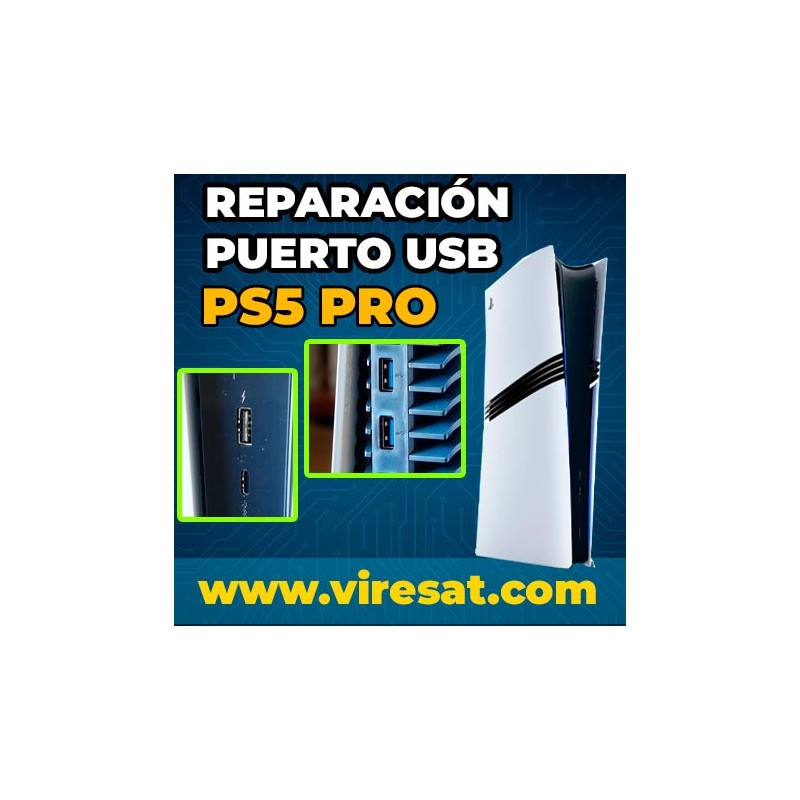🔌 Reparar Puerto USB PS5 Pro Roto | Frontal o Trasero | No Detecta Dispositivos