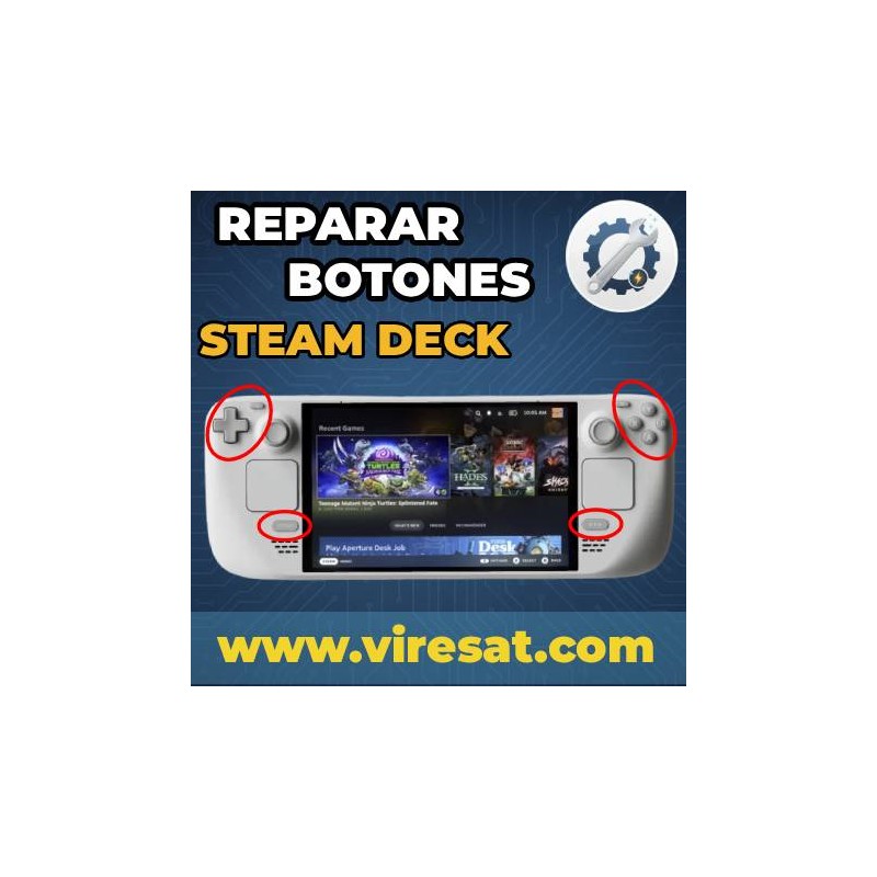 🎮 Reparación de Botones (Cruceta D-Pad, A, B, X, Y y Botón Menú) en Steam Deck